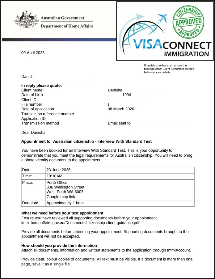 Visa Grant
