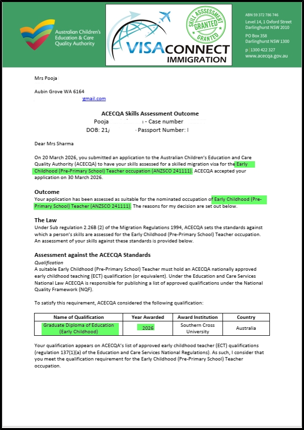 Visa Grant