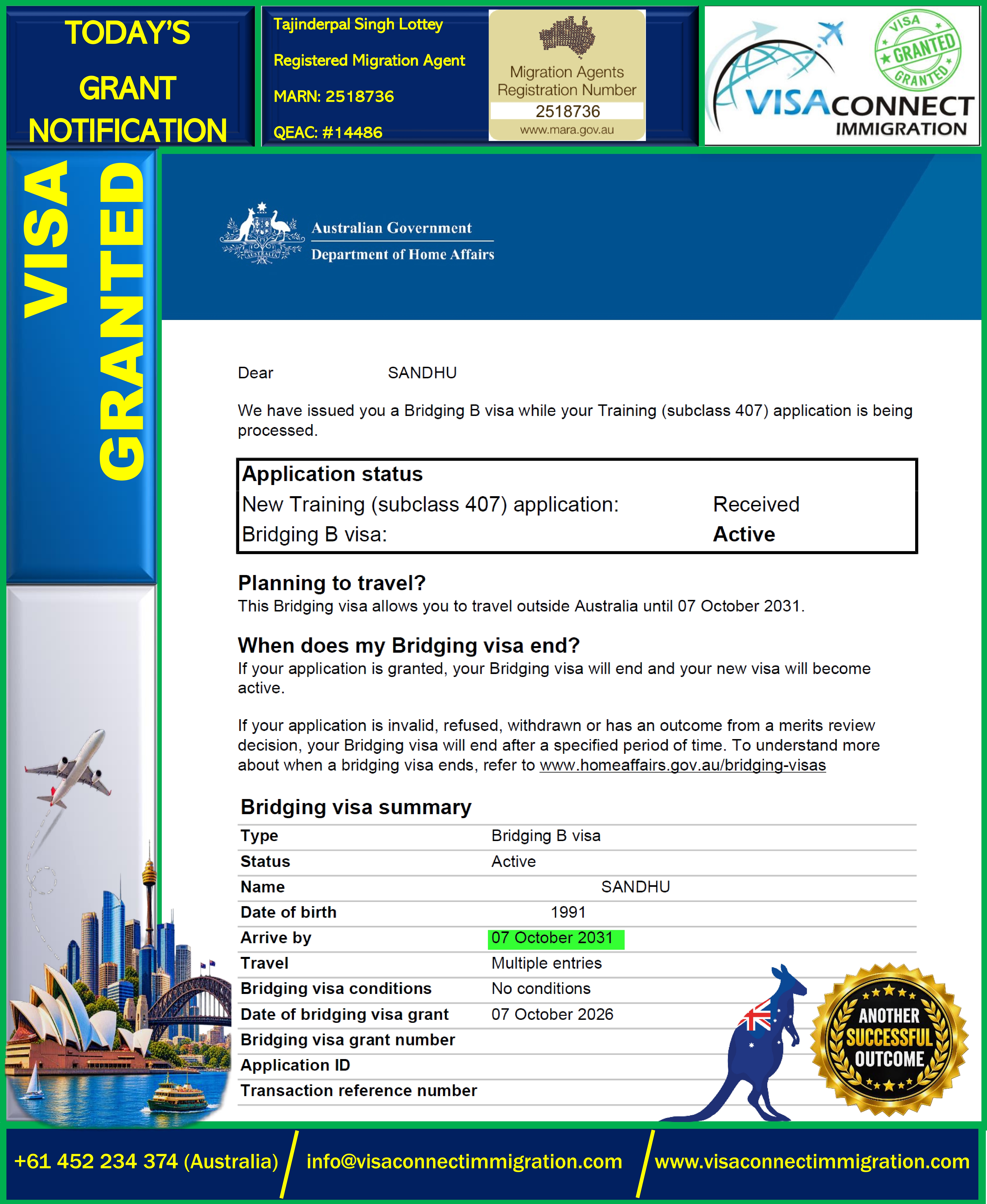 Visa Grant