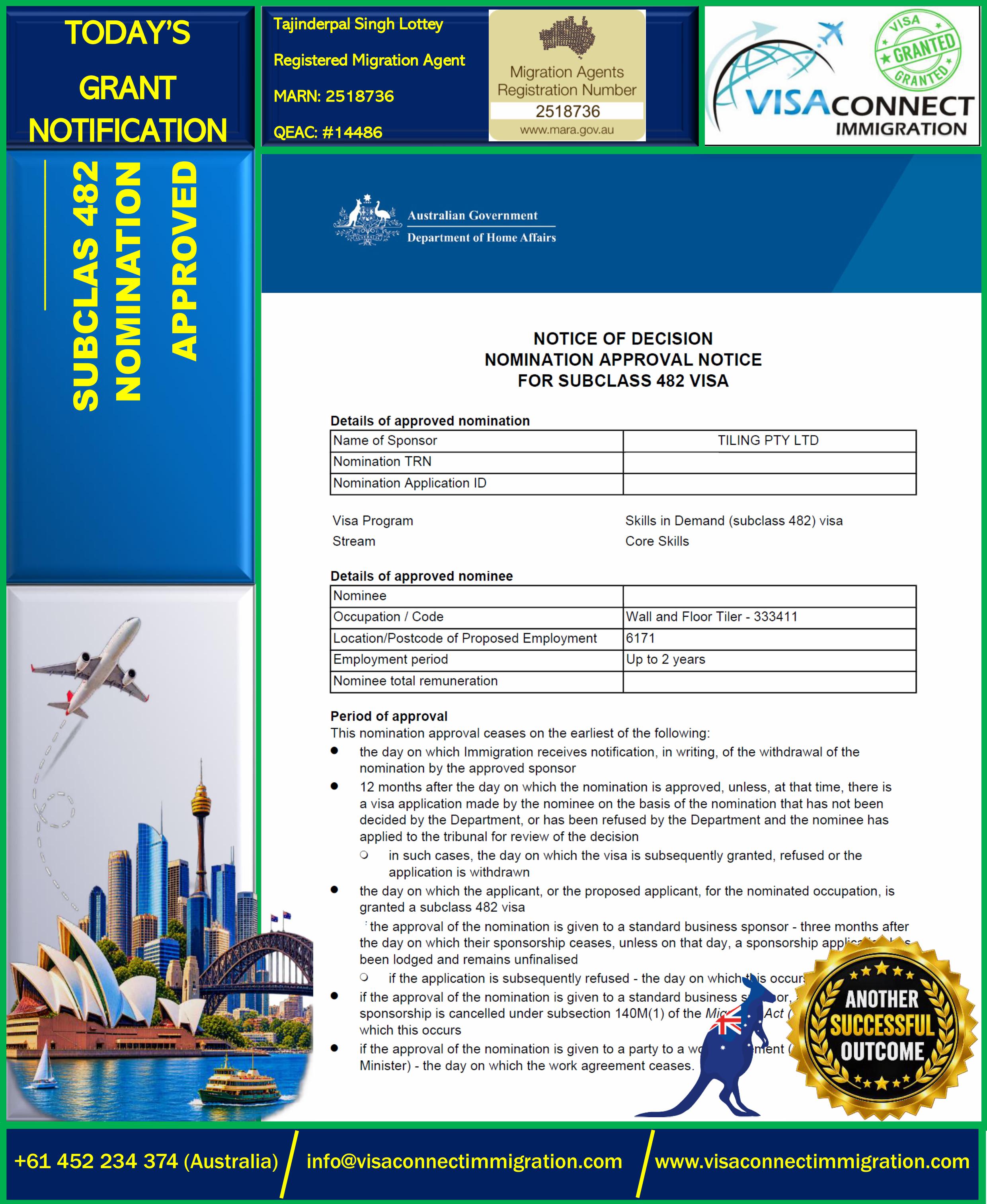 Visa Grant